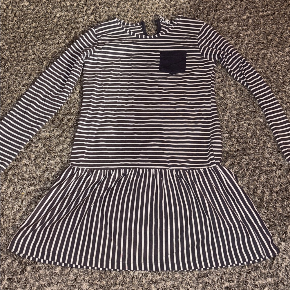 CR Kids Striped Long Sleeve Dress